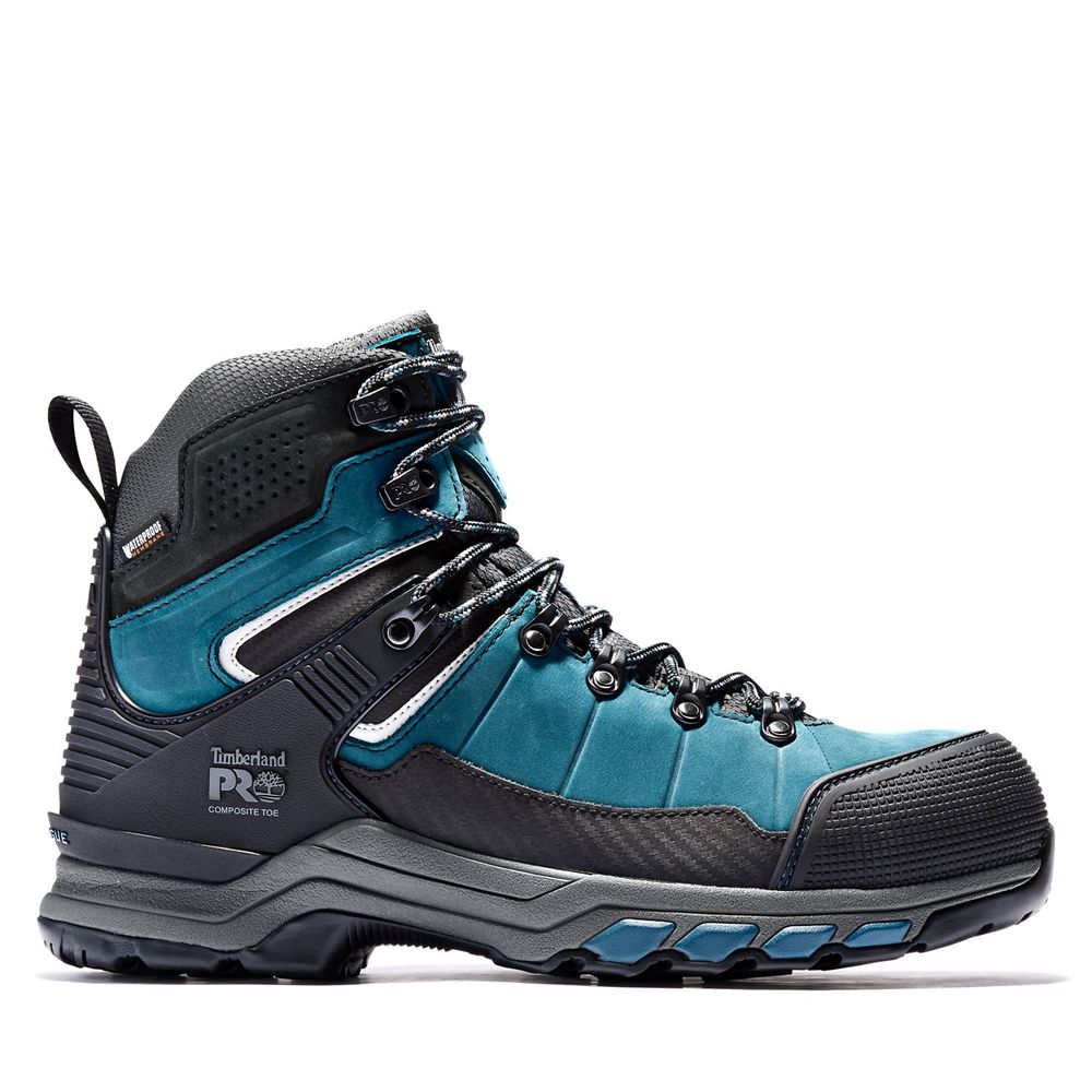 Timberland Mens Work Boots PRO® Hypercharge TRD Waterproof Composite-Toe - Blue/Black - India NO0547